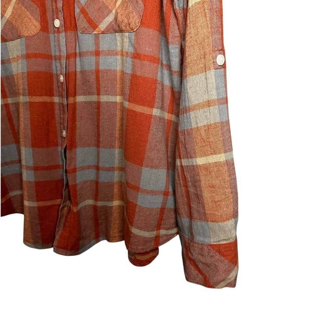 Sanctuary Plaid Buttondown Shirt Size Medium - Picture 7 of 11